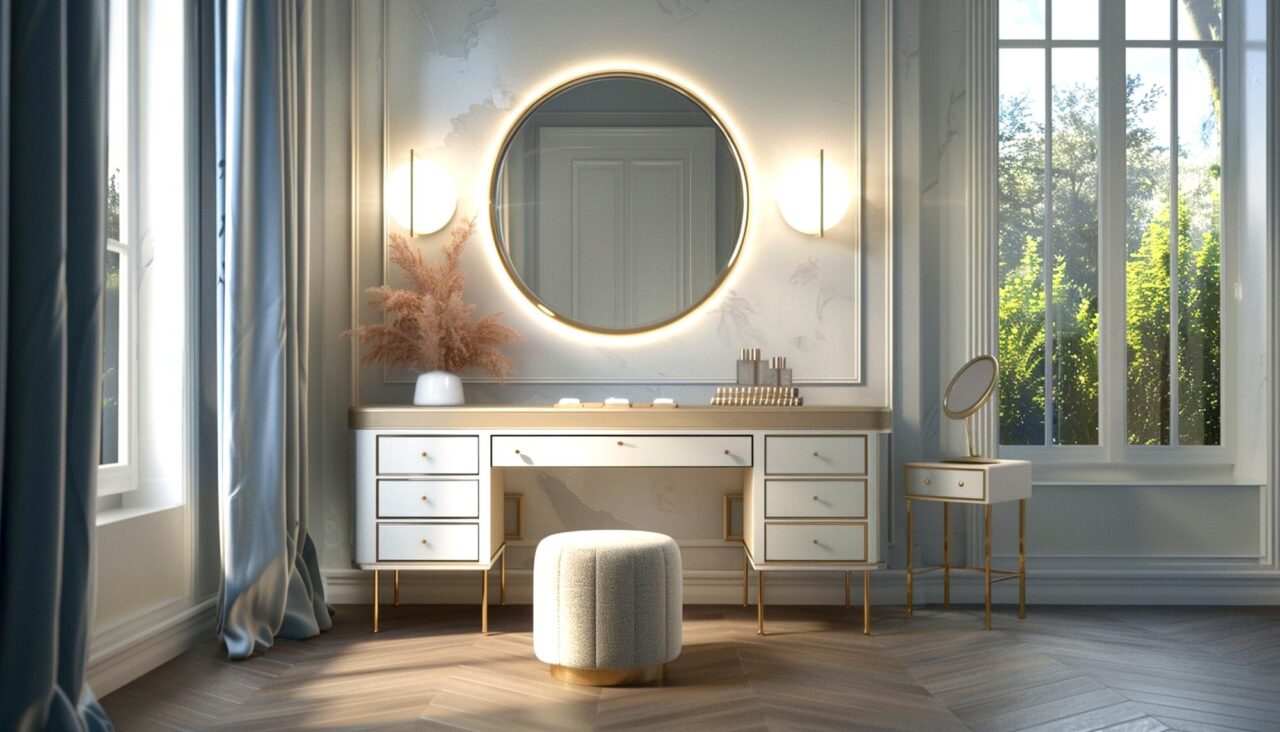 Măsuță de machiaj cu oglindă luminată – modele cu raport bun calitate-preț
