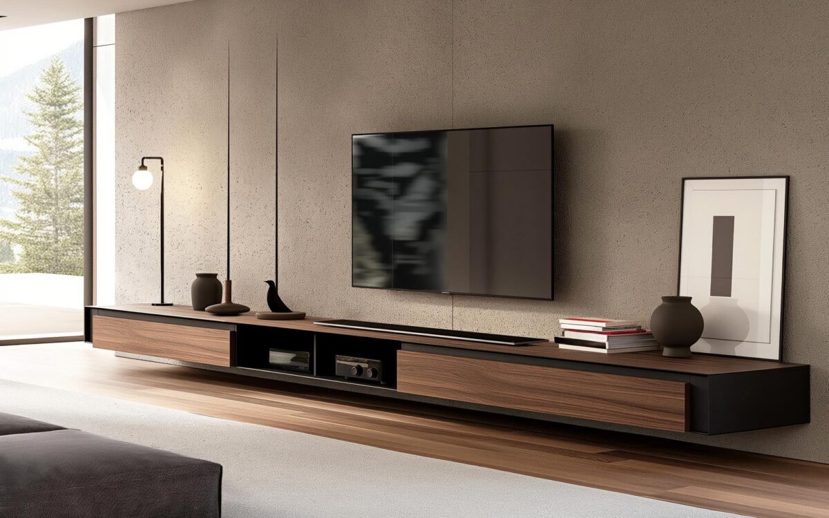 Idei pentru un perete TV modern, fără mobilier masiv